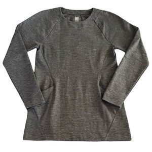 Title Nine She Leads Tunic Ponte Active Top Women’s Size M Grey Pullover